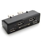 4-port hub USB com memória sd cartão de leitor para ps3 slim