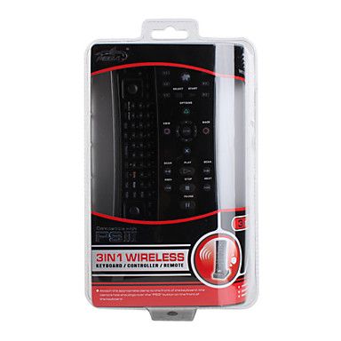 3-em-um teclado sem fio / controller / remoto para ps3