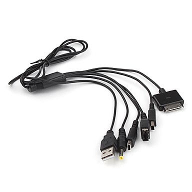 Universal 5-em-1 à carga USB e cabo de dados para PSP